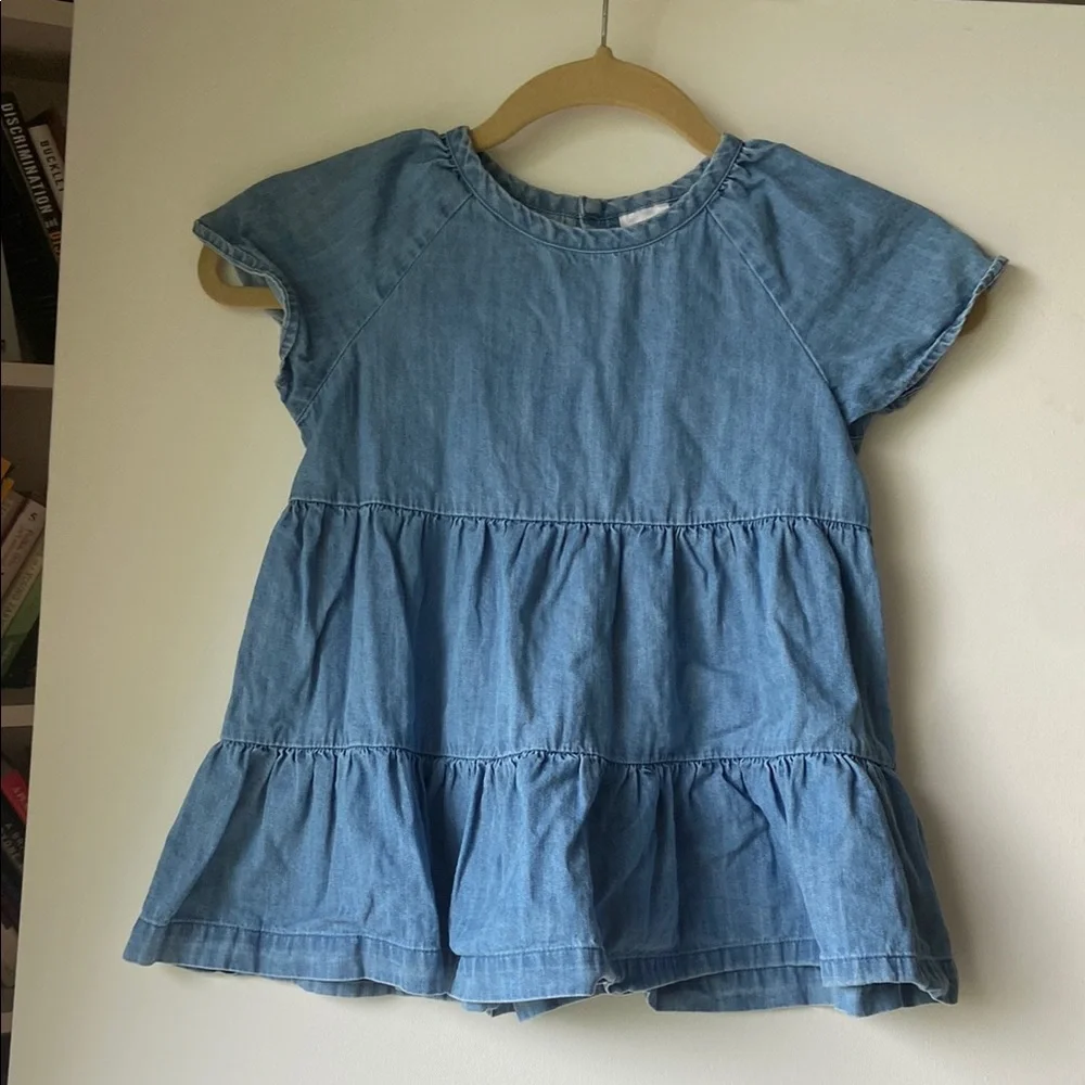 Hanna Andersson Chambray Tiered Top
